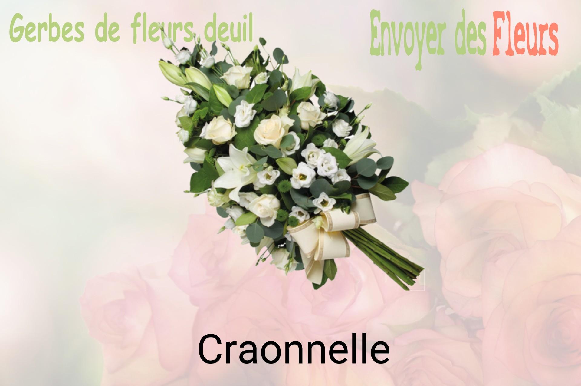 Gerbe de fleurs de deuil livrée à Craonnelle